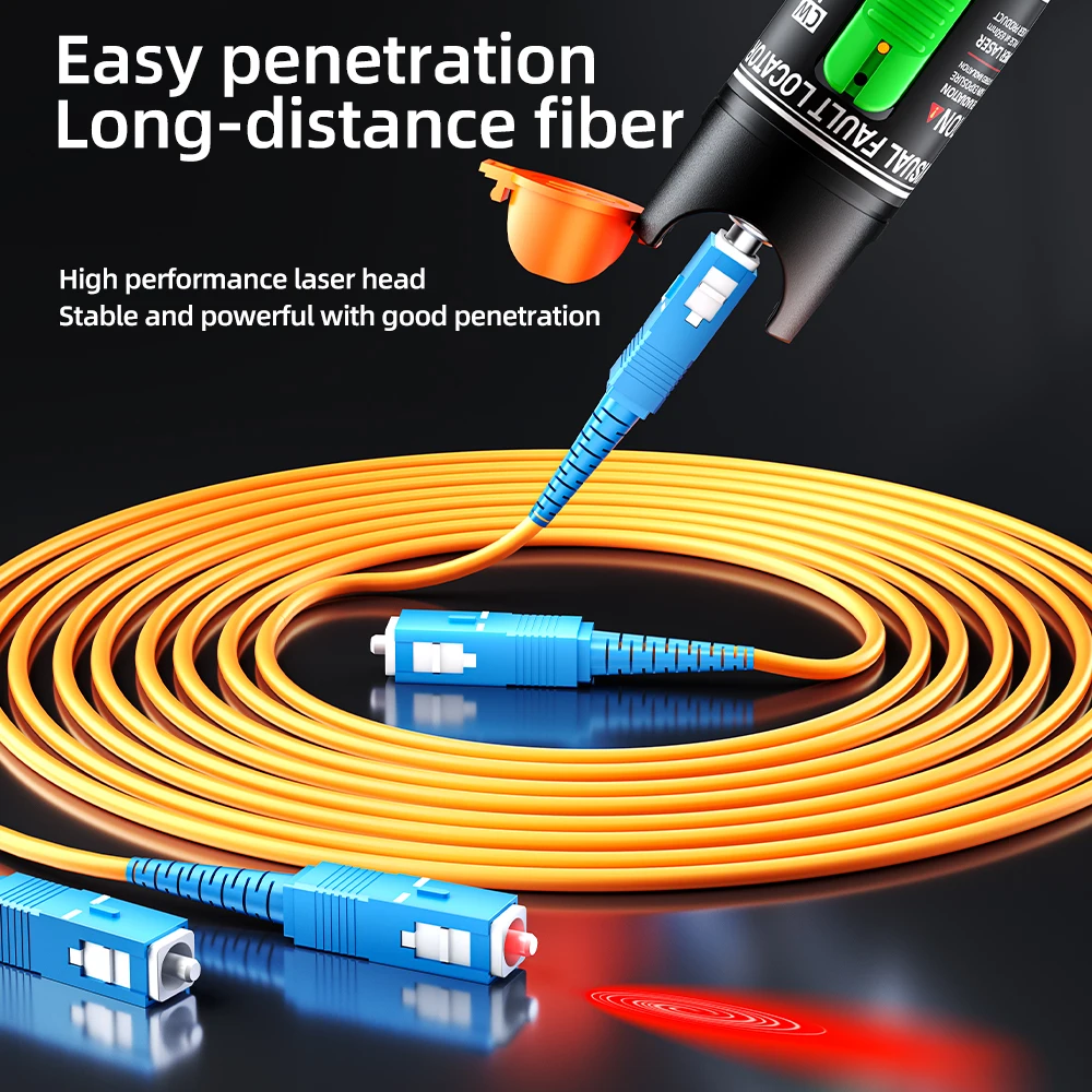 SAIVXIAN 100MW/80MW/60MW/50MW30MW/20MW/10MW/5MW Visual Fault Locator Fiber Optic Cable Tester Range VFL FC/SC/ST Optic