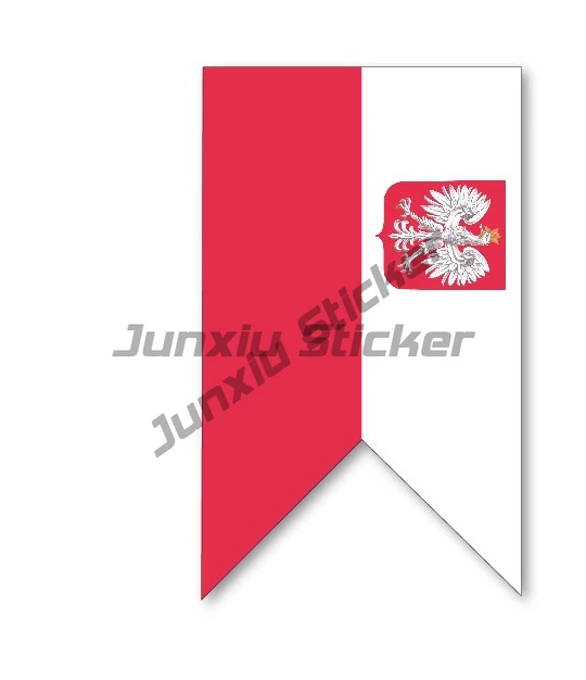 

POLISH NAVAL ENSIGN - FLAG SELF ADHESIVE STICKERS CAR VAN TRUCK LORRY