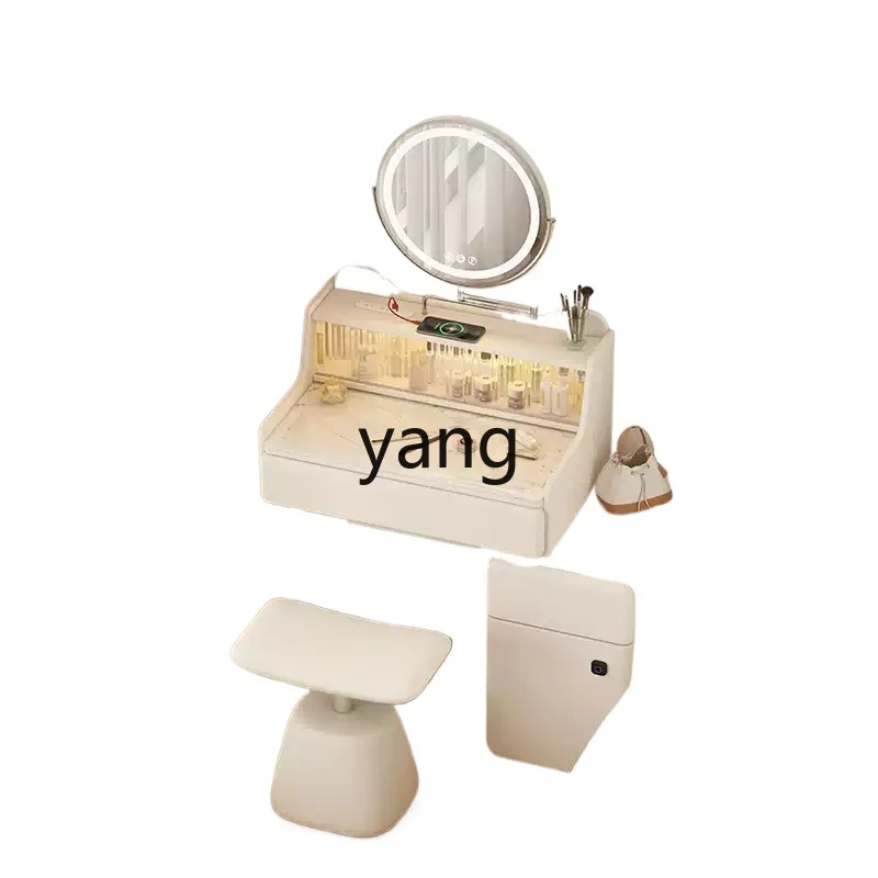 LMM small apartment bedroom bedside table desk storage integrated telescopic writing dressing table integrated