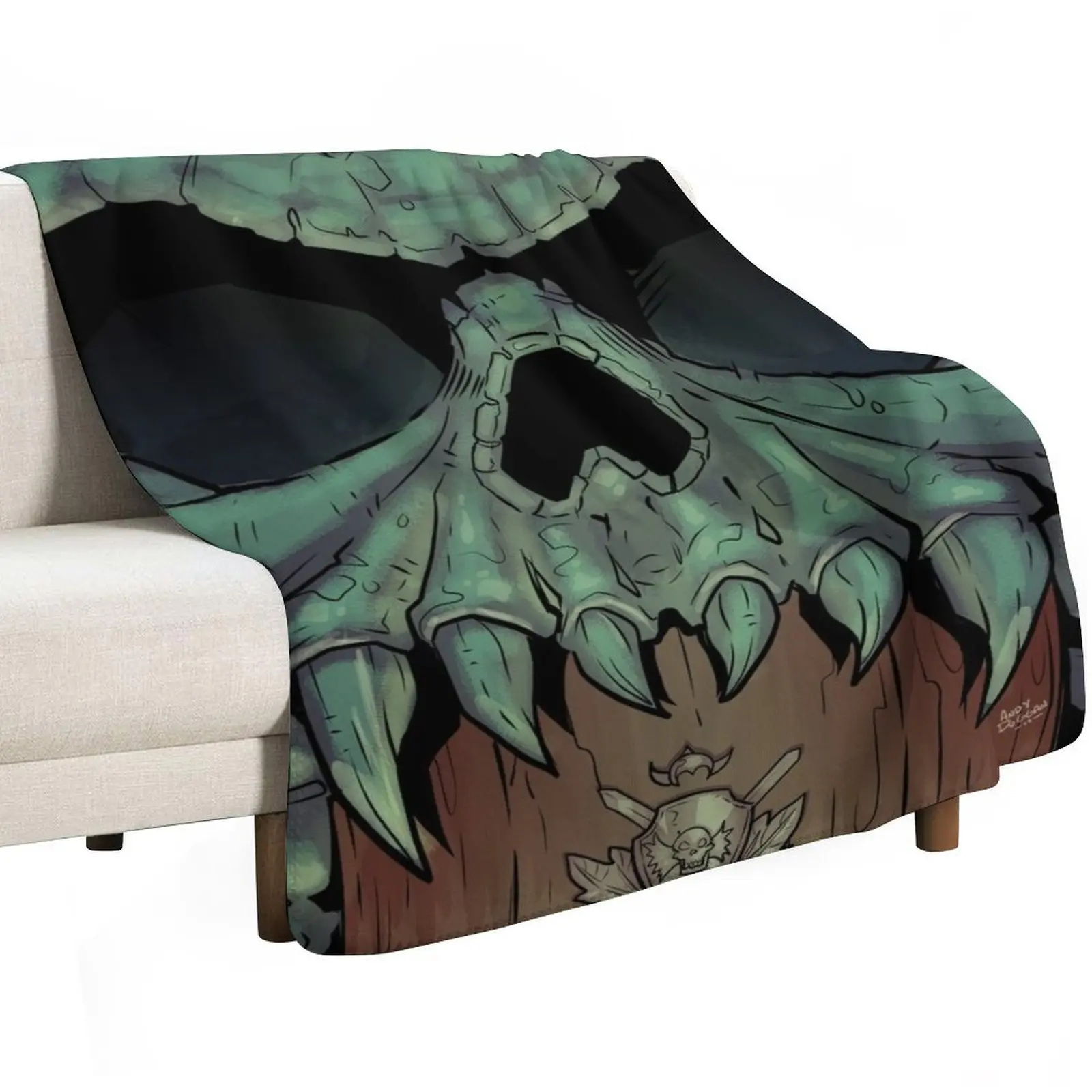 Castle Gray fantasy skull Throw Blanket Loose Tourist Large blankets ands for winter Soft Big Blankets