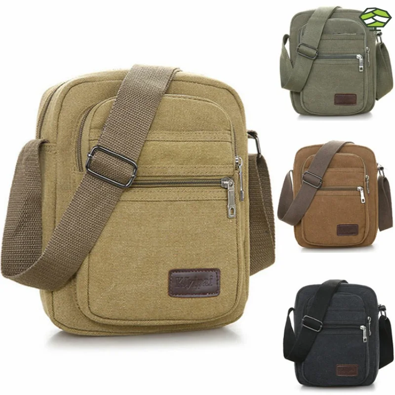 

Новая джинсовая холщовая сумка через плечо в корейском стиле, мужская сумка-кроссбоди, многослойная маленькая сумка-сэтчел из мягкого полиэстера