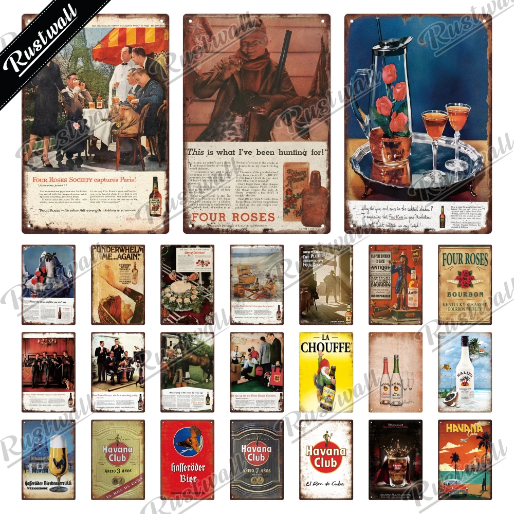 

Rust Wall Decorative Metal Sign for Beer Lovers, Vintage Style, Bar and Pub Decoration, 7.87x11.8 inches