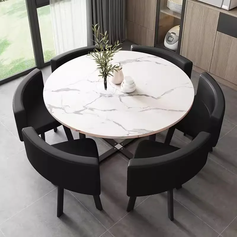 & Modern Minimalism MDF Restaurant Meeting Table and Chair Set with Disassembly for Commercial Use