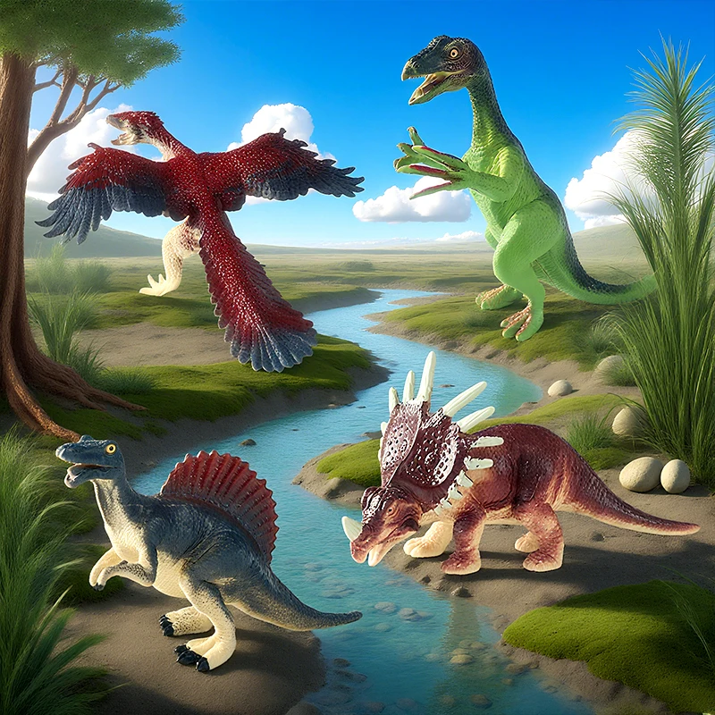Oenux 12PCS Jurassic Dinosaurier Set Velociraptor Stegosaurus Spinosaurus T-Rex Modell Action-figuren PVC Sammlung Kinder Spielzeug geschenk – Detail 8