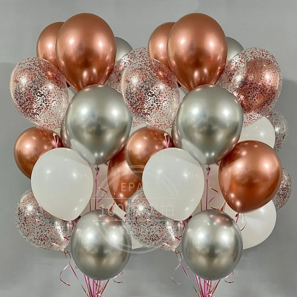 24pcs Black Chrome Gold Silver Latex Balloons Wedding Decoration Sequin Globos Baby Shower Birthday Party Decor Air Helium Balls