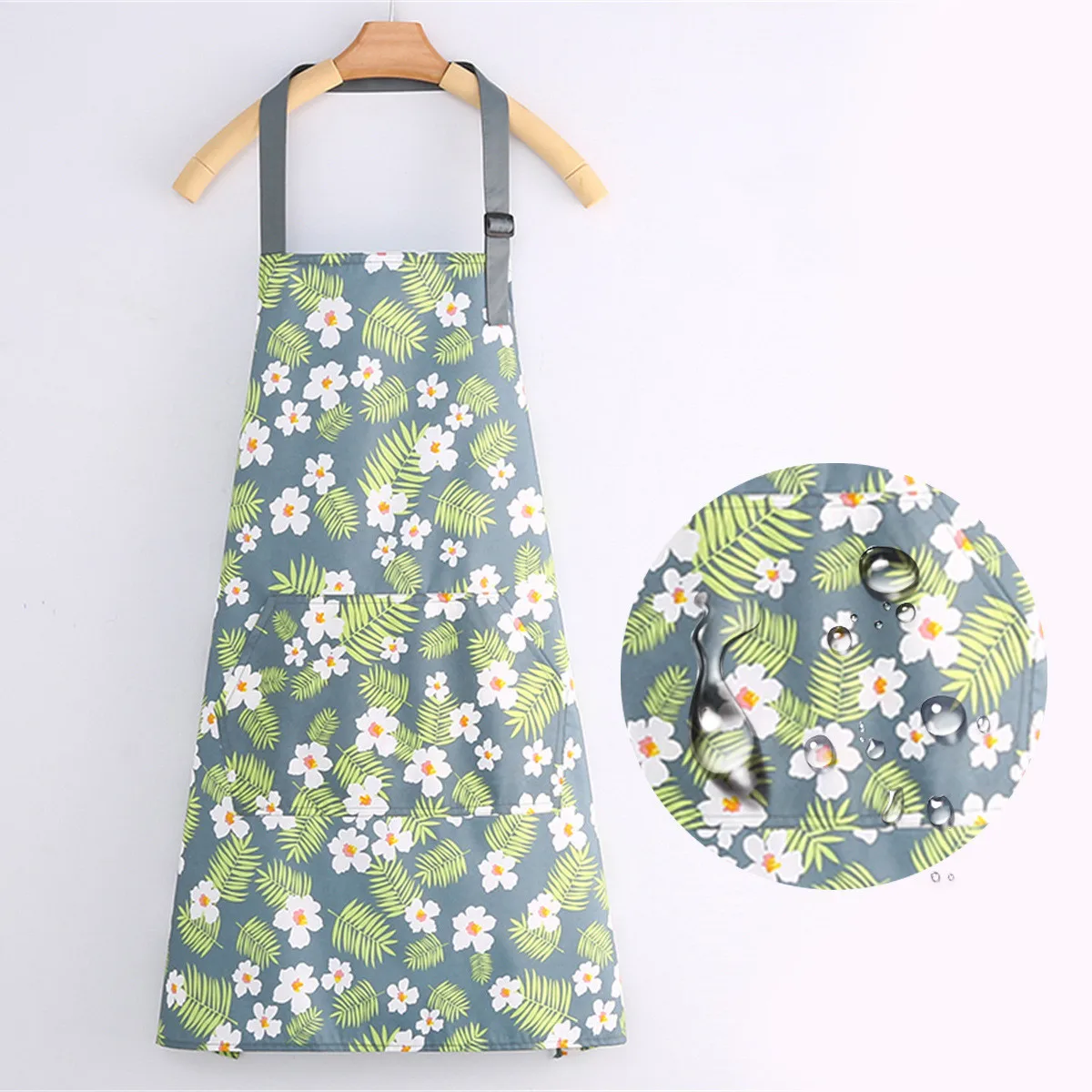 New Cotton Canvas Fashion Waterproof Apron Kitchen Aprons for Women Men Cooking Female Adult Waist Thin Breathable Male Work