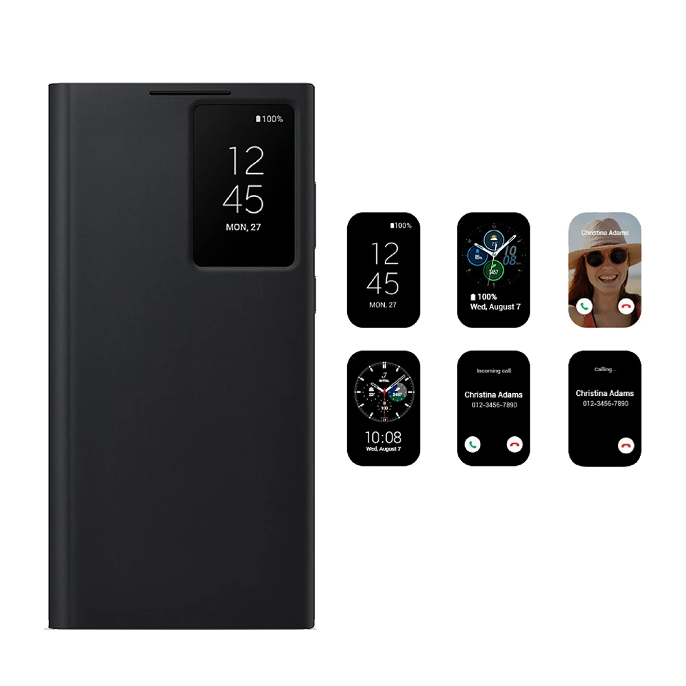 Oryginał dla Samsung Galaxy S22 Ultra Smart Clear View Cover Galaxy S22Ultra S-View Flip Smartphone Cover EF-ZS908 — zdjęcie produktu 2