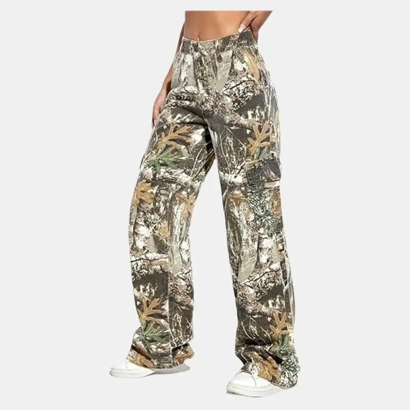 

Camouflage Print Casual Pants Unisex Harajuku Style Trousers Neutral Waist Other Material 100% Spring Collection