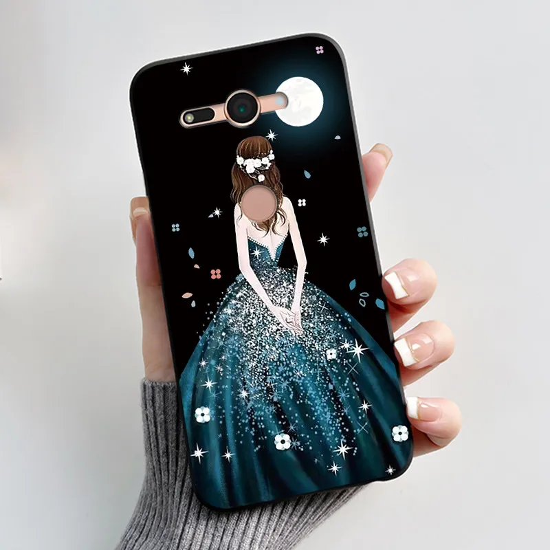 Printing Pattern Case For Sony Xperia XZ2 Compact / SO-05K Fundas Soft Silicone Black Shell Cover Cute Flower Cartoon Casing view 5