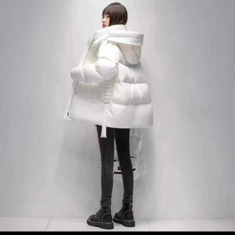 À la mode haut de gamme Rose doudoune grande taille vêtements pour femmes 2026 hiver ample épais vêtements d'extérieur à capuche