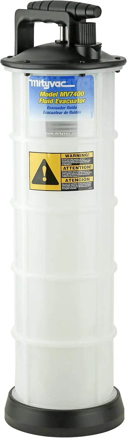 MV7400 1.9 Gallon Automotive Fluid Evacuator Extractor Pump, Manual Operation, Chemical-Resistant Polyethylene, Automatic