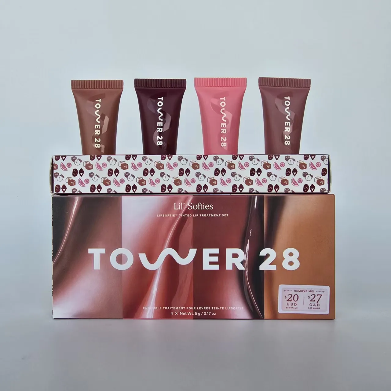 5ml*4個/セット タワー28 リップティント モイスチャライジング リップバーム ピンクシュガー プランパー ミラーリップグロス リップスティック 透明オイル メイクアップ