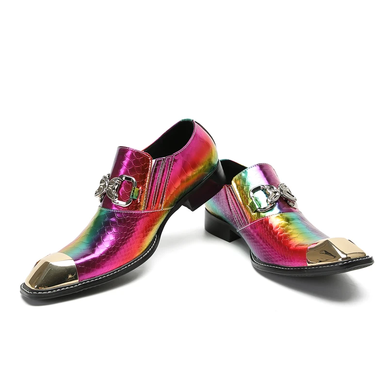 Quadratische quadratische Niet Stil lässige Lederschuhe modische Persönlichkeit bequeme Herren schuhe trend ige Leder neunte Hosen Schuhe – Detail 30