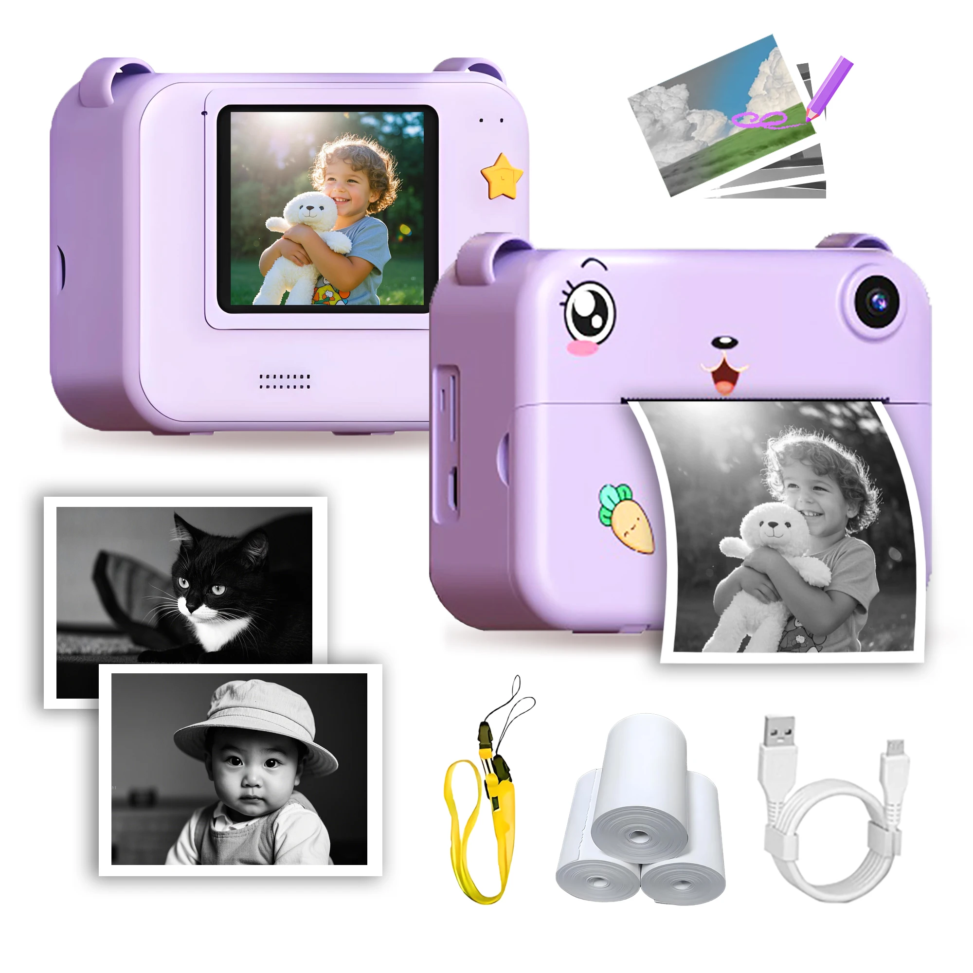

Children's printable camera toy small camera gift for boys and girls