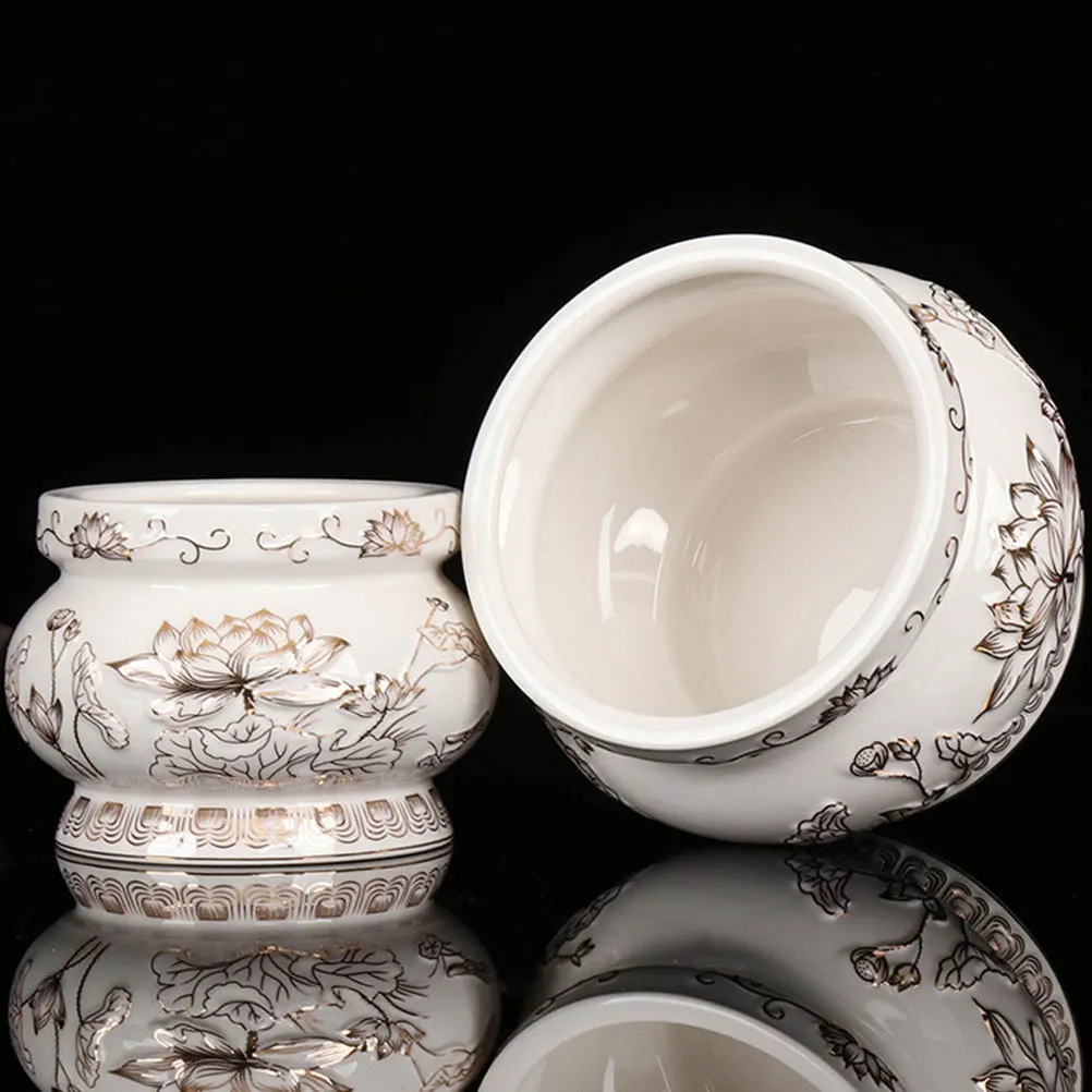 

Ceramic Incense Burner Chic and Distinctive Aromatherapy Furnace Ideal for Buddha Hall Bedroom Study Room Gift