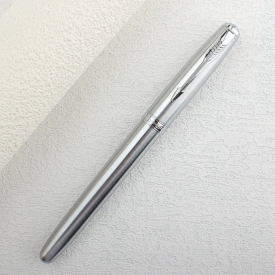 Jinhao 85 Stainless Steel Fountain Pen EF/0.38MM Nib with Ink Converter Writing Gift Pen