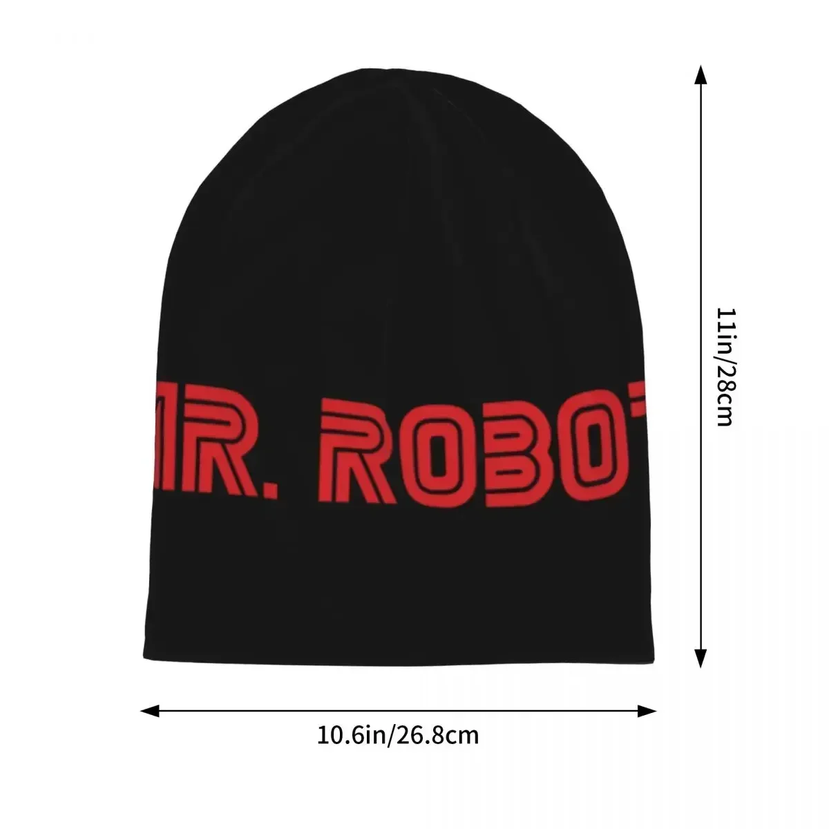 Mr. Robot Red And Black Unisex Adult Beanies Caps Knitted Bonnet Hat Warm Hip Hop Autumn Winter Outdoor Skullies Hats