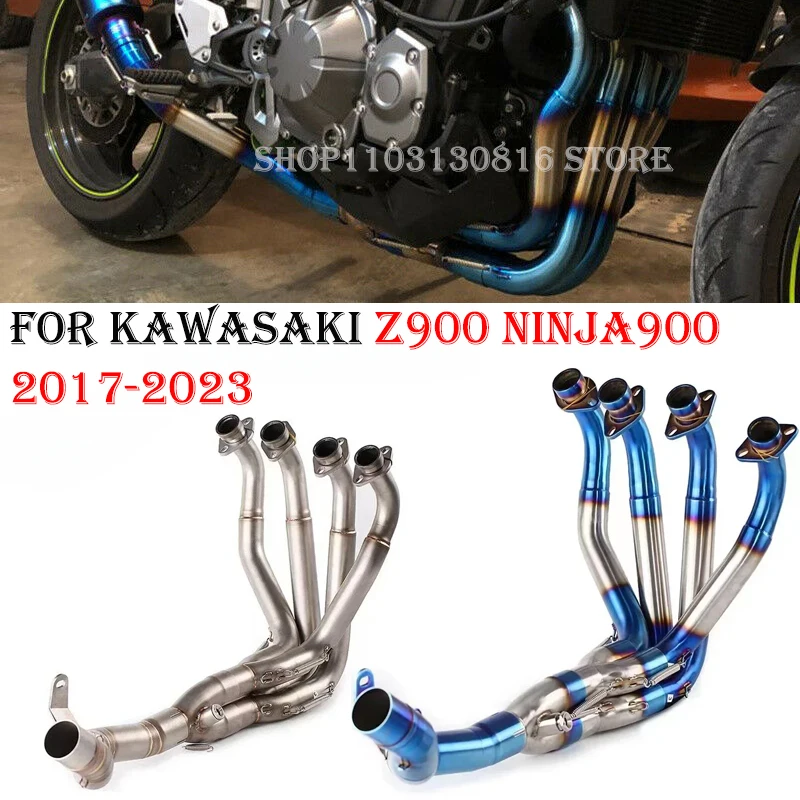 

Slip On For Kawasaki Ninja900 Z900 2017- 2023 Motorcycle System Modifed Exhaust Escape Moto Stainless steel 51MM Front Link Pipe