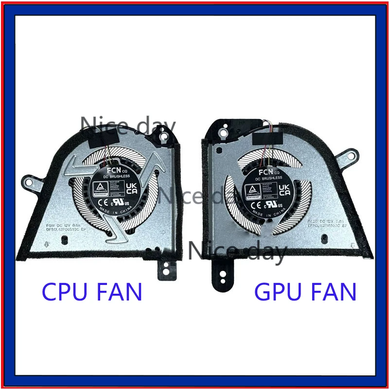 New Laptop CPU GPU Cooling Fan For ASUS ROG 16 2023 GU604VI