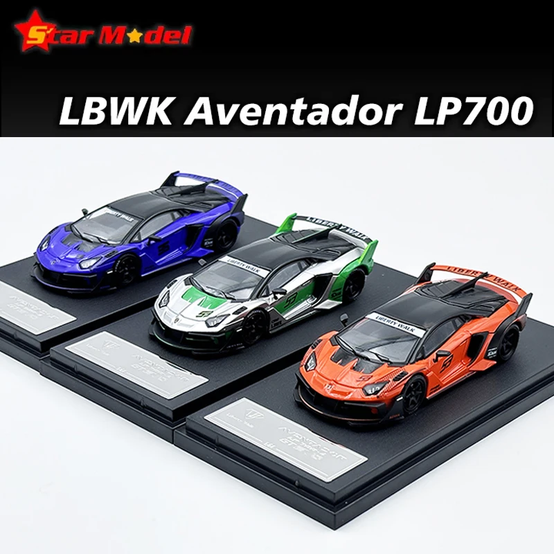 Star Time Micro TPC 1:64 LBWK Aventador GT EVO Lp700 Diecast Diorama Car Model Collection Miniature Toys