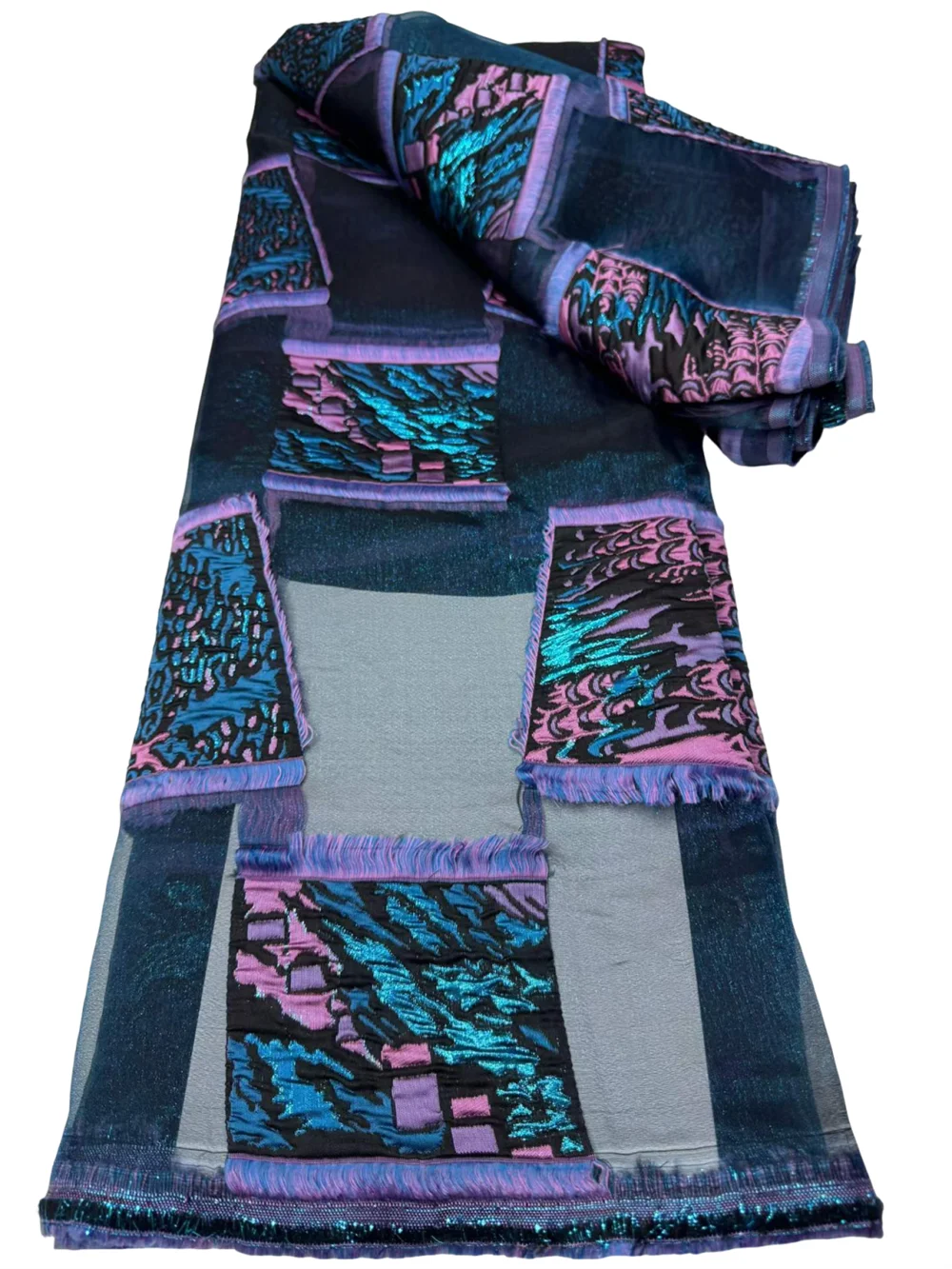 

Fashion Multicolor Jacquard Soft Organza Fabric Summer Wedding Dress Fashion Designer Fabrics For Diy Sewing Clothing Cloth Robe