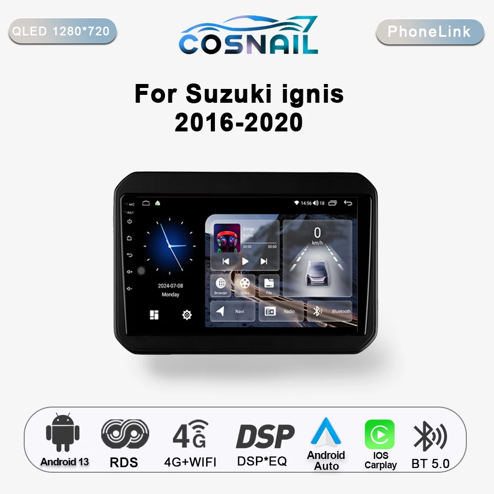 

COSNAIL Android 13 Auto Car Radio For Suzuki Ignis 2016 - 2020 Multimedia Video Player CarPlay Stereo Navigation Autoradio 2 Din