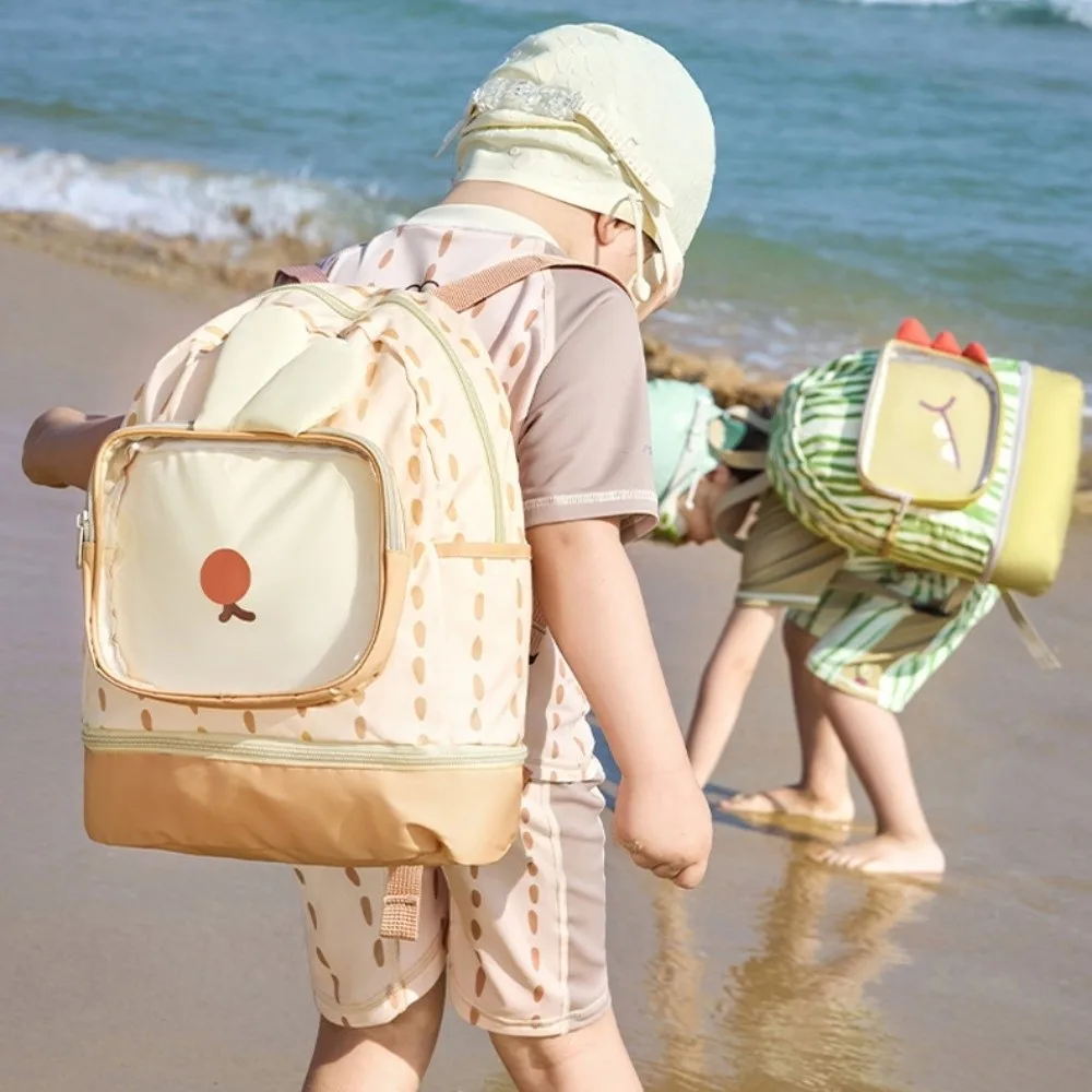 

Детская сумка для плавания с отделением для сухого и влажного плавания, милая форма, отделение для обуви, сумка для хранения купальника, милая водонепроницаемая сумка