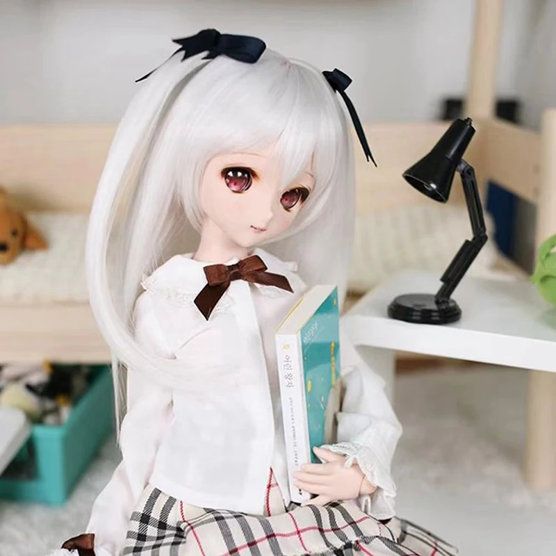 BJD/SD Puppe Perücke 1/3 1/4 1/6 Puppe Haar Mode Anime Puppe Perücke Weiche Hohe Temperatur Faser DIY Puppe spielzeug Zubehör Für Mädchen Geschenk