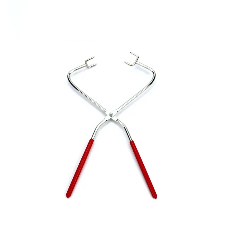 Pottery Tools Glazing Pliers Stainless Steel Scissors Line Red Green Double Straight Handle Dip Glaze Clip DIY Pottery Tools