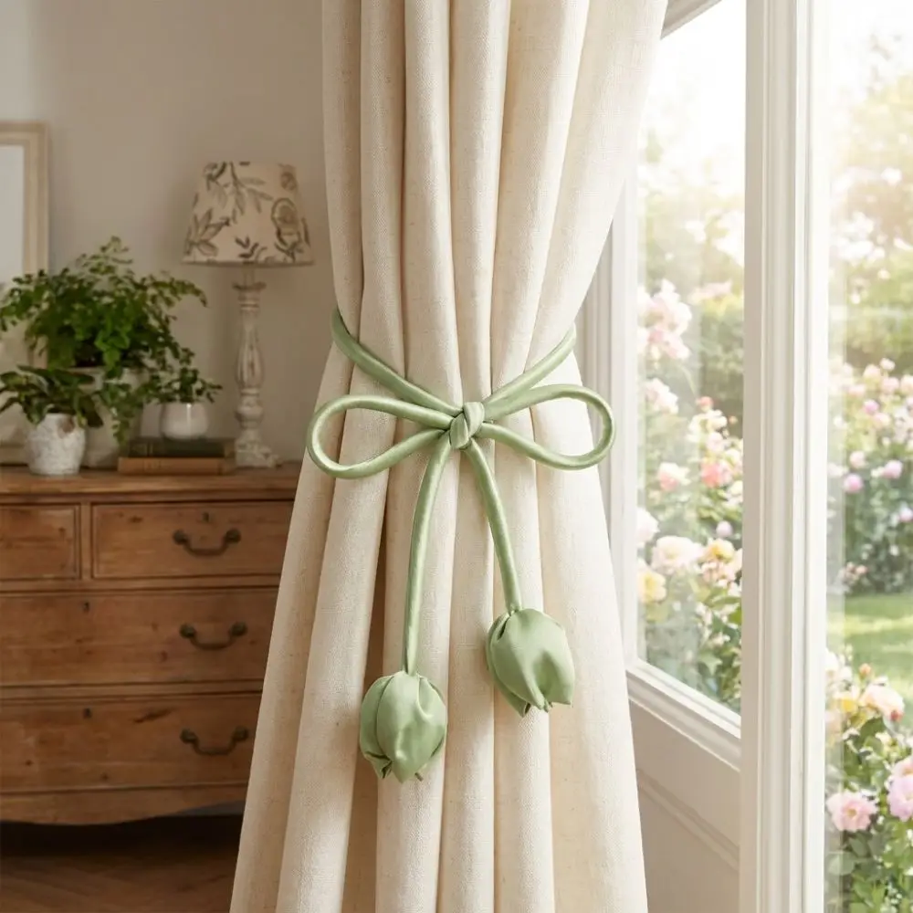 Elegant Adjustable Ropes Tulip Curtain Straps Portable Vintage Decorative Ribbons Multi-purpose Curtain Tiebacks Wedding