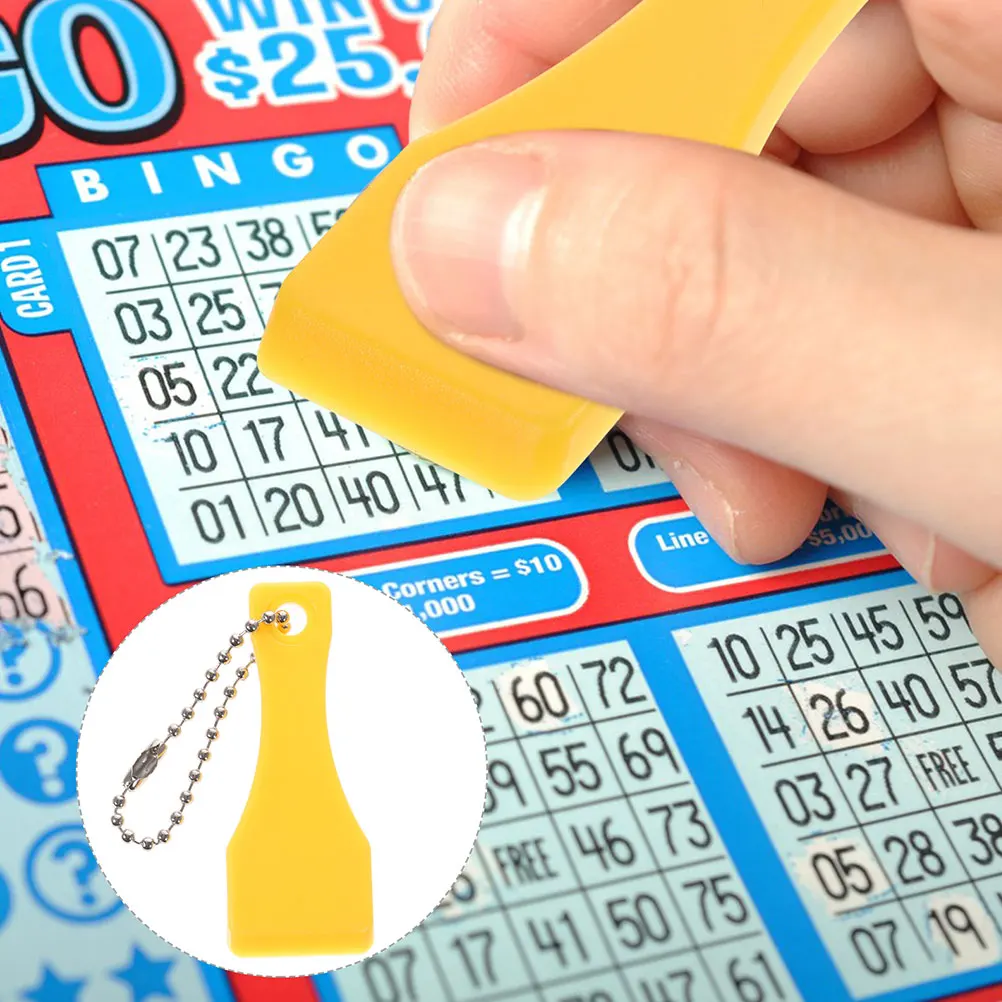 

20 Pcs Lottery Scratcher Ticket Scraper Keychain Tool Scraping Tools Film Remover Resin Crafts