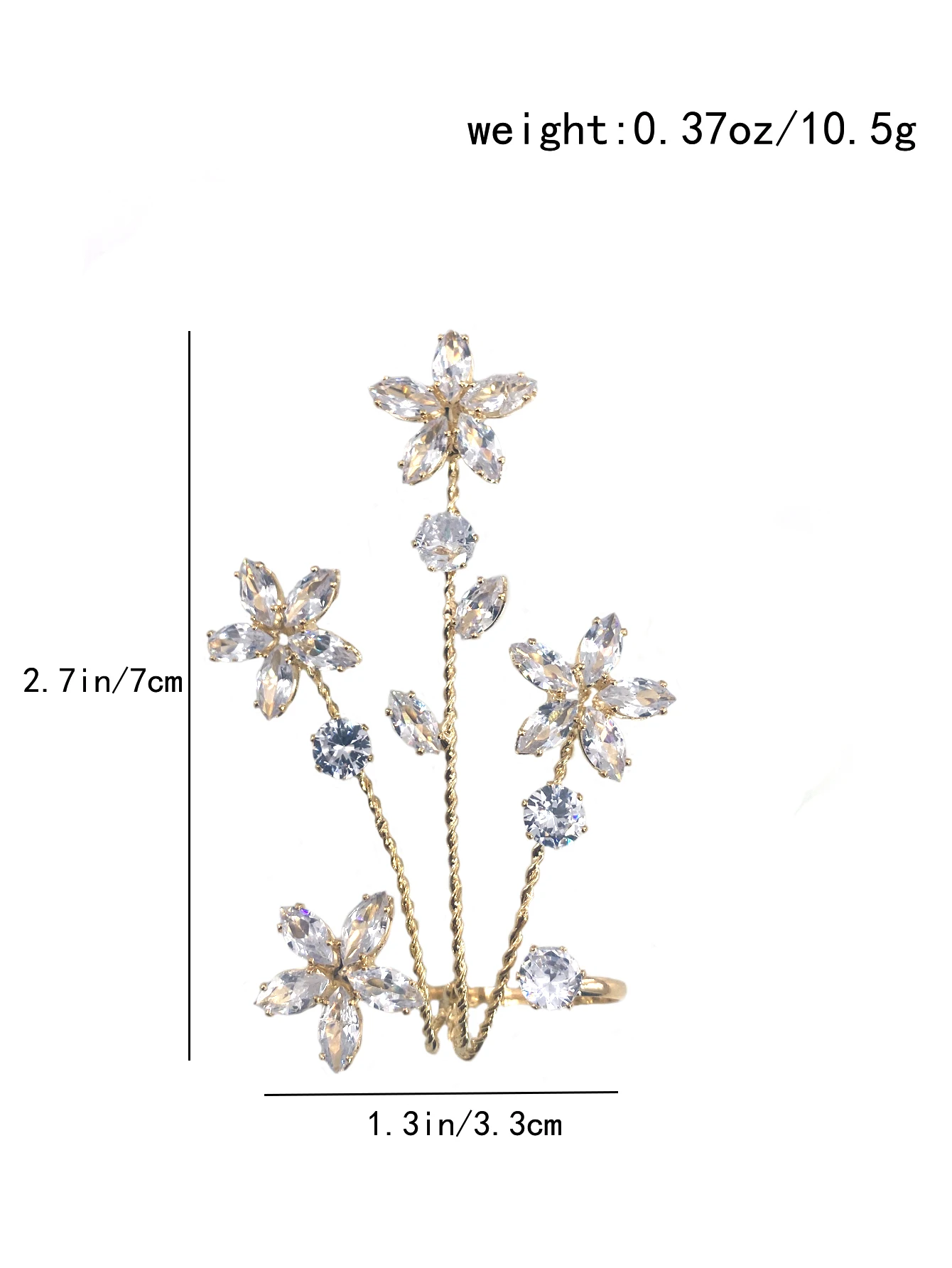 1cp Luxury Zircon Flower Women\'s Foot Ring Sexy Barefoot Beach Accessories