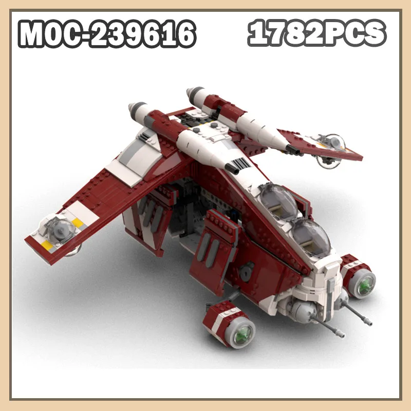 MOC-239616 جمهورية حربية بنة هدية الكريسماس الطوب الإبداعي حرب الفضاء مقاتلة الفضاء 1782 قطعة