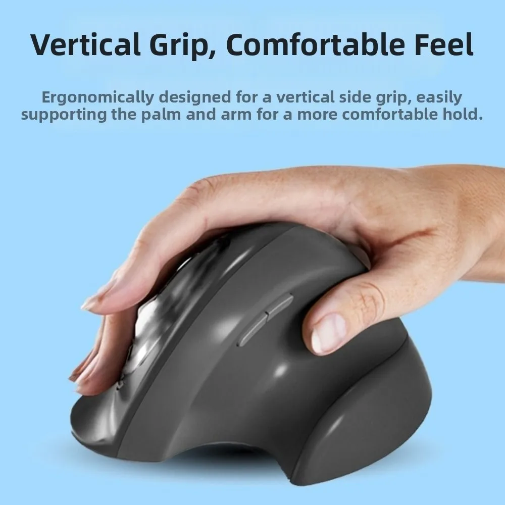 

Gift 2.4G Wireless Ergonomic Optical Mouse Mini Bluetooth Dual-mode Vertical Mouse Comfortable Portable Gaming Mice School
