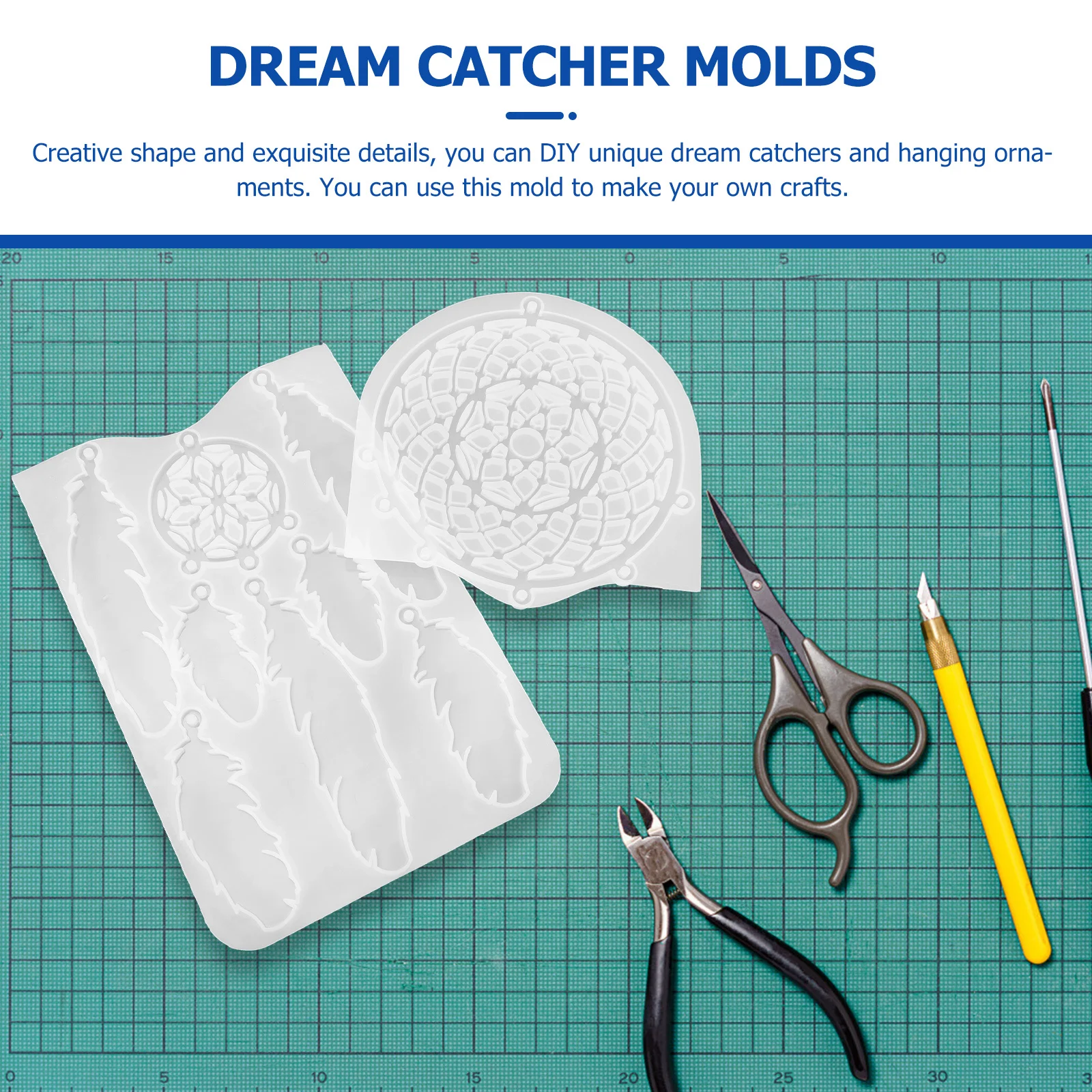 

1Pcs Dream Catcher Mold Durable Silicone DIY Resin Casting Mould Wind Chimes Hanging Ornament Craft Supplies Dream Catcher Molds