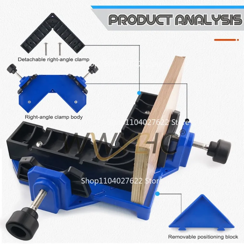 Right angle clamps Woodworking clamps Corner for securing sheets Right angle  for fastening operations