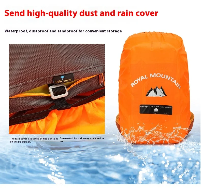 Nylon Wasserdichter Rucksack Casual Outdoor 35L Große Kapazität Reiserucksäcke Wandern Camping Bergsteigen Tasche Jugend Sporttaschen – Detail 8