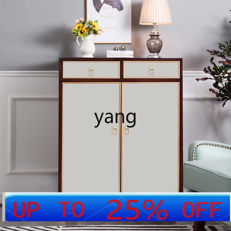 

LH простой шкаф для обуви из цельного дерева, маленькая квартира, две двери, шкаф для обуви, домашний шкафчик