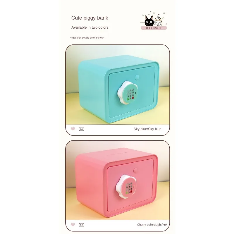 Mini Safe with Secret Password Lock, Perfect for Storing Money and Jewelry,Password Protection for Kids secret safe