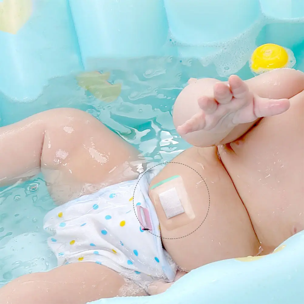 10Pcs Newborn Navel Stickers One-Piece Waterproof Belly Button Sticker for Bathing Swimming Diaper Changes Umbilical Protection