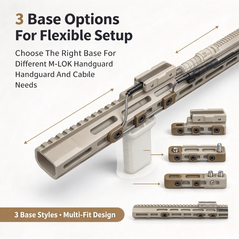 Tactical M-LOK Metal Cable Guide Clip Wire Management Organizer Fit MLOK Handguard Outdoor Toy Gear