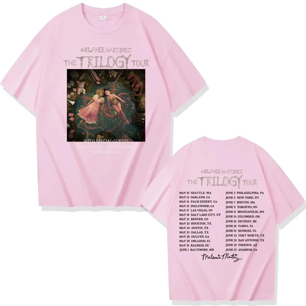 2024 New High Quality Melanie Martinez Trilogy Tour T-Shirt Women's Short Sleeve Fashion Y2K Women's Cotton Short Sleeve Top