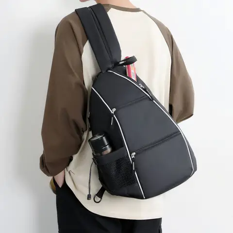 Pickleballväska Racketball-axelväska Justerbar pickleballracketryggsäck Flerfickors racketballväska Sportväska 8 best sales racketväska - №2