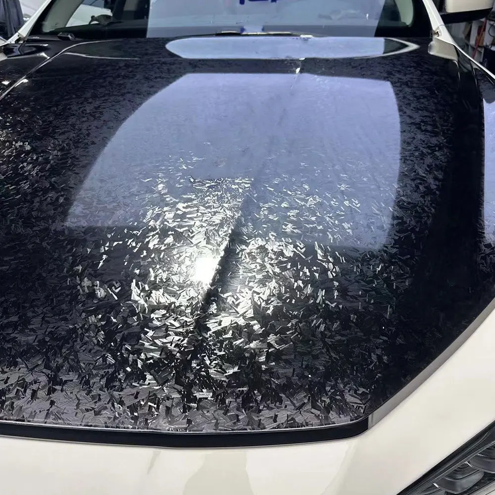 1x1.52/2/3M ملصقات السيارات PET الصلب ألياف الكربون الملمس الفينيل التفاف الفيلم DIY بها بنفسك سيارة التصميم ملصق ل اكسسوارات السيارات هود الباب