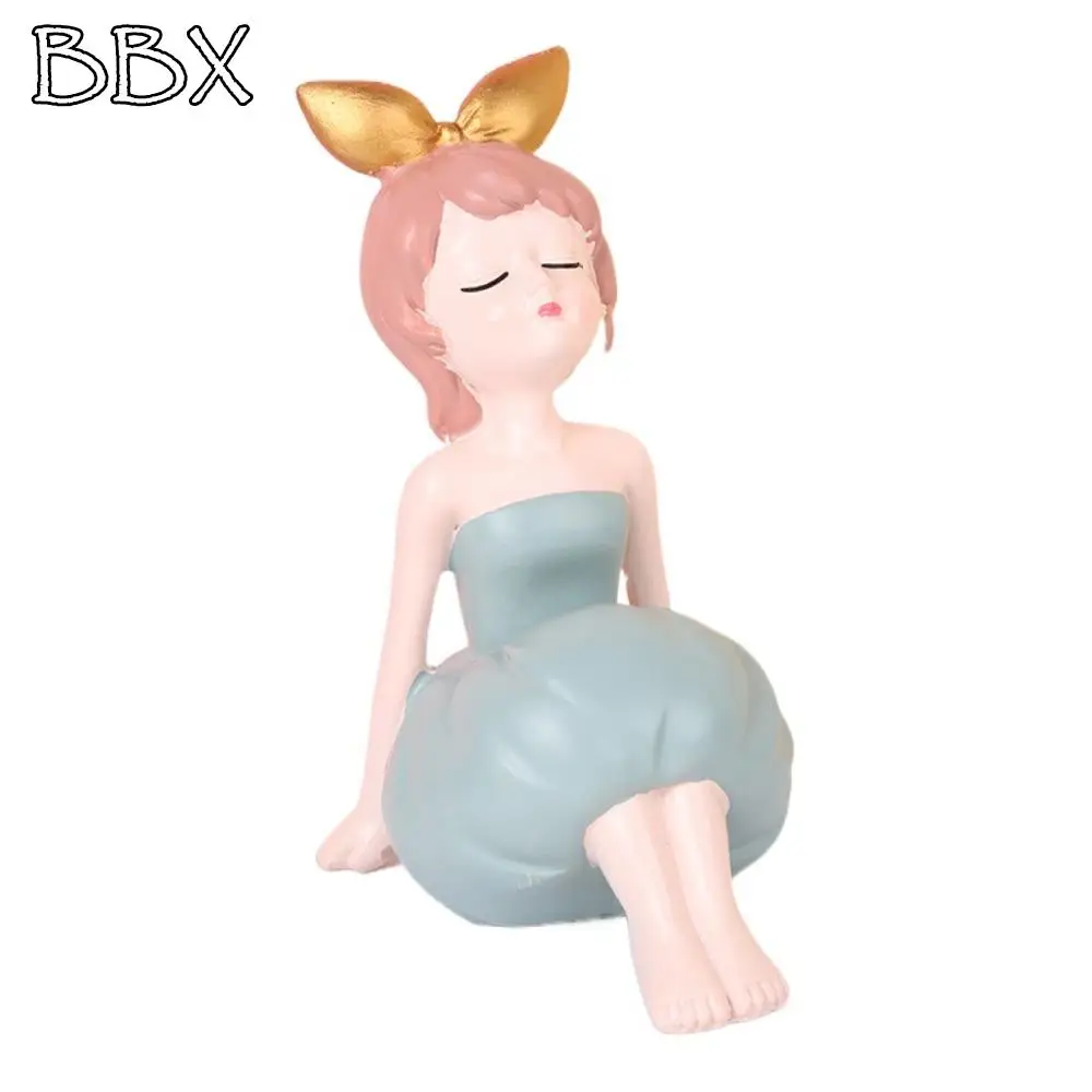 

Crafts Resin Little Girl Statue Creative Cute People Sculpture Waterproof Handicraft Miniatures Figurine Birthday