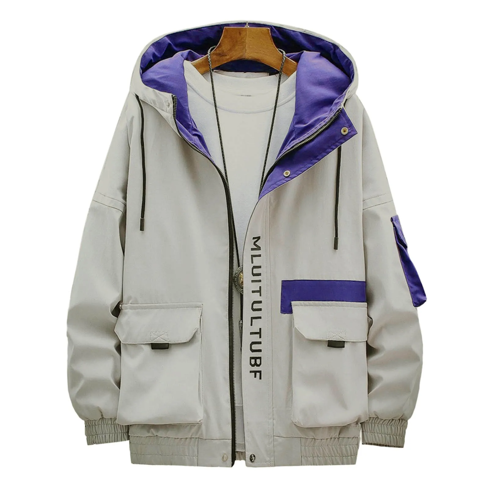 

Мужская зимняя куртка-карго большого размера 2023, модное пальто с плюшевой подкладкой и бархатной подкладкой, Толстая Теплая Флисовая парка большого размера 7XL, 8XL