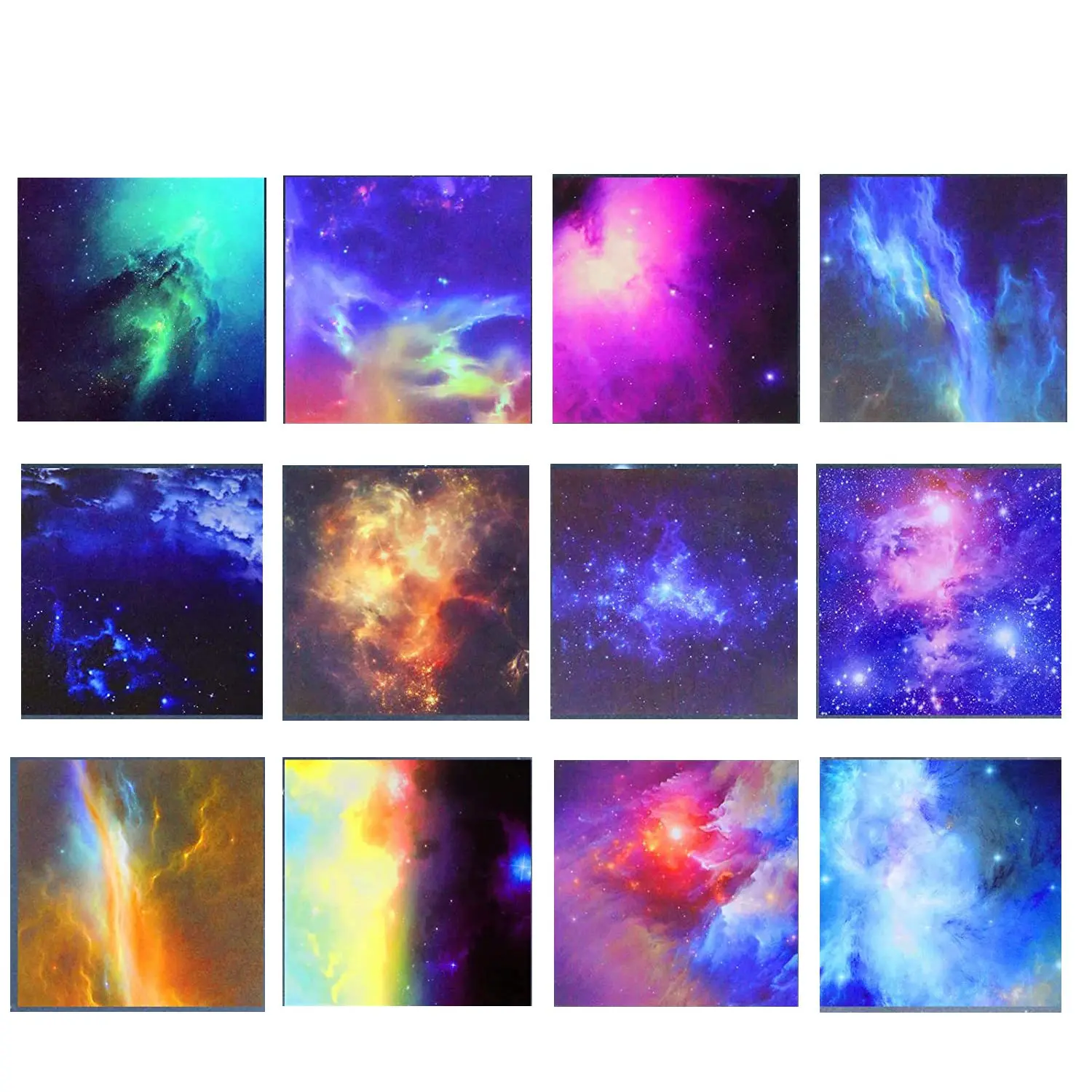 200 Sheets Galaxy Space Stars Pattern Origami Paper, Double Sided Colored Origami Paper For Arts Crafts (6X6inch)-ABIU