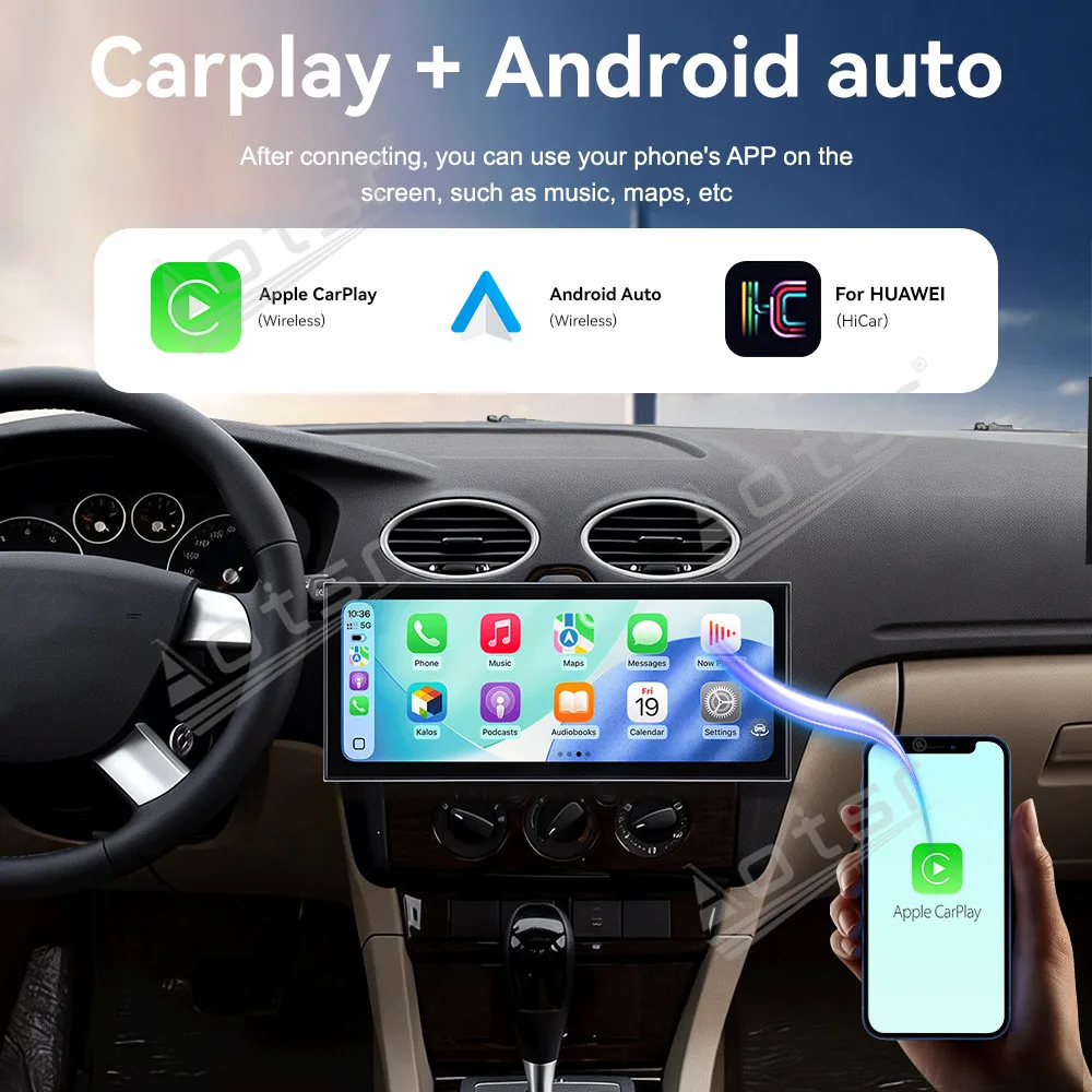 

CarPlay 15.8'' Android 15 для Ford Focus 2005-2007, автомобильные аксессуары для интерьера, автомобильная GPS-навигация, HD-экран, мультимедийный плеер, головное устройство