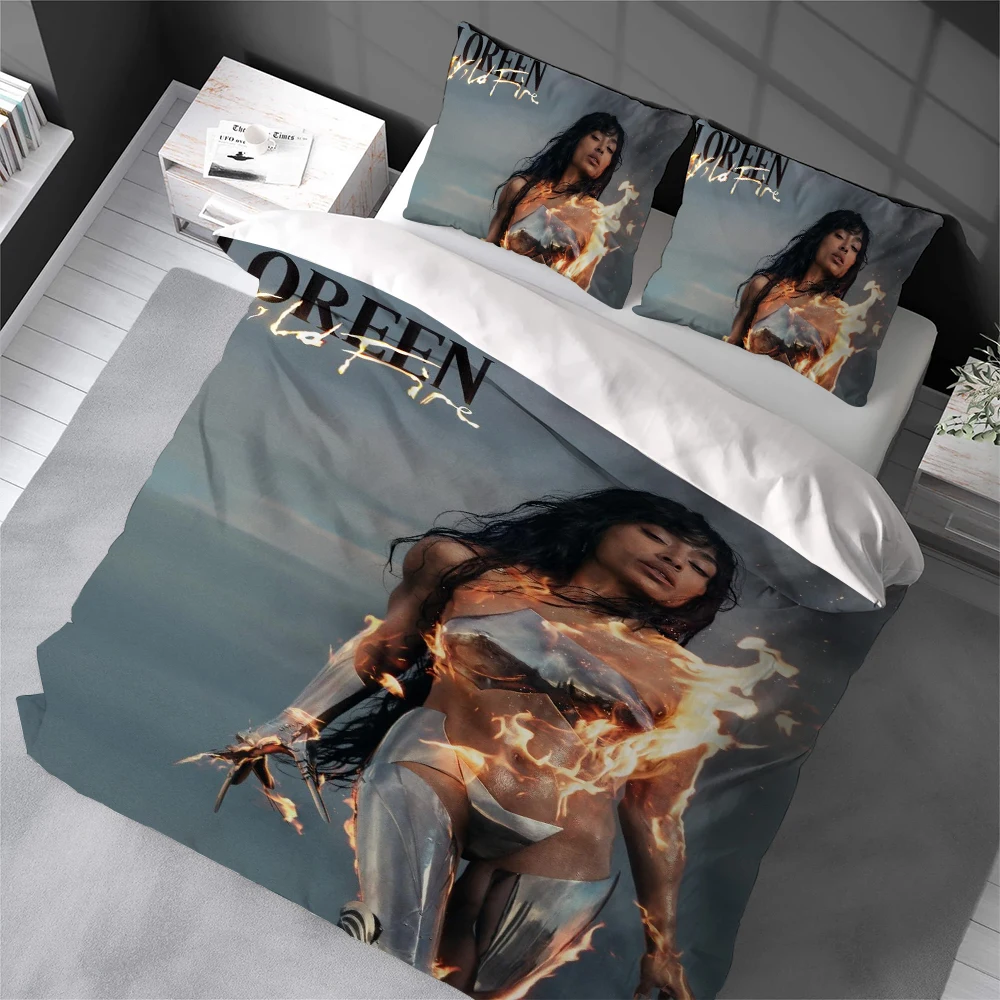 Singer Loreen Wildfire Duvet Cover Set Home Style Bedding Soft Laundry Cotton Bed 3 Piece Set Student Dormitory Gift