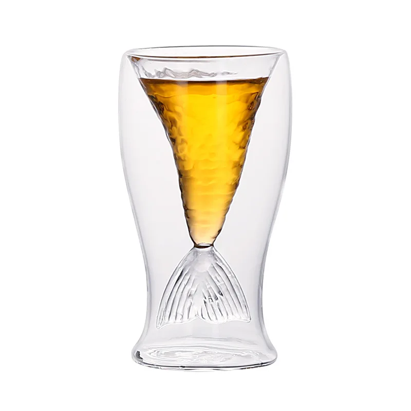 

90ml Creative Double Cocktail Glass Transparent Cup Beer Vodka Brandy Bar Restaurant Club Drinkware Decorations Bar Set